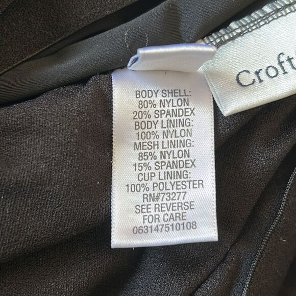 Croft and Barrow bathing suit top black size 12 - Picture 9 of 16